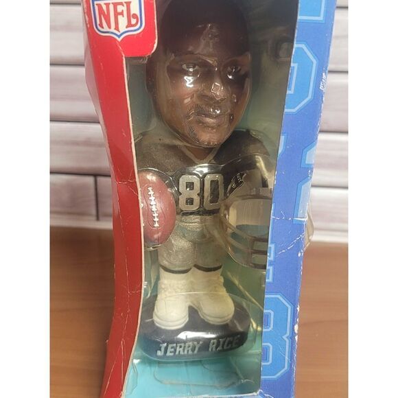 Genuine Hand Painted Bobble Head JERRY RICE #A57 - Picture 2 of 6